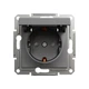 Розетка з заземленням Schneider Electric Asfora EPH3100171 з кришкою антрацит - зображення 1