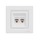 Розетка компьютерная двойная Schneider Electric Asfora EPH4400121 2xRJ45 cat5e белая - изображение 1