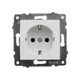 Механизм розетки Ovivo Grano 600-000301-217 с заземлением белый - изображение 1