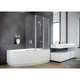 Шторка для ванны Besco PMD ambition 3S 123*140 хром прозрачная - изображение 2