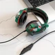 Проводная игровая гарнитура НОСО Gaming headphones Hi-Res ESD08, USB, 2x3.5mm, 2m, Camouflage-Green - изображение 7