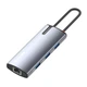 Док-станція ColorWay USB-C 6-в-1 Type C PD 100W/USB3.0х3/HDMI 4К/RJ45 (CW-HUB02) ( Сірий ) - изображение 4