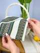 Пасхальное полотенце лляное для корзины Рандеву 45х30 см Бирюзовый - изображение 5