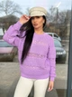 Тонкий женский свитер сиреневого цвета 31738 One Size - изображение 1