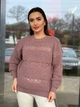 Тонкий женский свитер пудрового цвета 31739 One Size - изображение 3