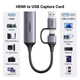 Карта видеозахвата UGREEN CM716 HDMI 4K to USB (USB-C) HD USB Video Capture Card для ПК, камеры, записи потокового видео Grey (25854) - изображение 7