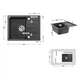 Кухонная мойка Lidz 650x500/200 GRF-13 (LIDZGRF13650500200) - изображение 2