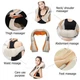 Массажер роликовый для спины и шеи Massager of Neck Kneading с инфракрасным прогревом - изображение 8