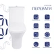 Унитаз-компакт Qtap Presto безободковый с сиденьем Soft-close QT24221217AW - изображение 3