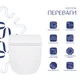 Унітаз підвісний Qtap Gemini безободковий з сидінням Soft-close QT2533076EUQW - изображение 3