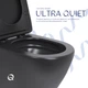 Унитаз подвесной Qtap Robin New Ultra Quiet с сиденьем с сиденьем Soft-Close MATT BLACK QT13332381АSMB - изображение 5