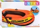 Надувная лодка с веслами Intex Explorer 58331 оранжевая для рыбалки и отдыха до 95 кг для взрослых и детей - изображение 4