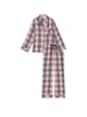 Жіноча піжама (штани + Сорочка) Victoria's Secret Flannel Pajama XS рожева в клітинку - зображення 3