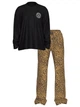 Женская пижама (штаны+лонгслив) Victoria's Secret (3226437712116) Flannel Long-Sleeve XS черная леопардовый принт - изображение 4