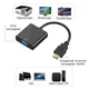 Адаптер HDMI to VGA перехідник HDMI VGA конвертер для монітора проектора телевізора кабель HDMI VGA перетворювач відеосигналу Full HD 1080p для ноутбука комп’ютера та приставок чонрий - зображення 4