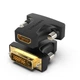 Перехідник конвертер DVI на HDMI converter Vention Bi-directional Adapter (HDMI 1.4, Full HD 60Hz). Black - зображення 1