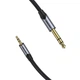 Аудіокабель 6.35мм-3.5мм TRS Vention Cotton Braided Gray Aluminum Alloy Type 3.5mm to jack 6.35mm (5m). Black - зображення 3