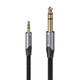 Аудіокабель 6.35мм-3.5мм TRS Vention Cotton Braided Gray Aluminum Alloy Type 3.5mm to jack 6.35mm (5m). Black - зображення 4