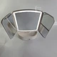 Зеркало тройное складное с LED подсветкой на овальной подставке, настольное сенсорное для макияжа Белое, EDZS-33 - изображение 6