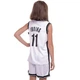 Форма баскетбольная детская NBA клуб Brooklyn Nets 11 NB-Sport размер S 116-122 см цвет белый-черный 3578 - изображение 2