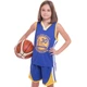 Форма баскетбольная детская NBA клуб Golden state warriors 30 NB-Sport размер 2XL 150-162 см цвет сине-желтый 7354 - изображение 3