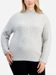 Свитер вязаный теплый женский Calvin Klein 223211258 0X Серый (1159806508) - изображение 3