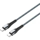 Кабель быстрой зарядки COLORWAY PD, USB-C — USB-C, 1 м, 3А, 65W, серый - изображение 1