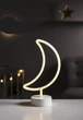 Неоновий світлодіодний нічник для інтер'єру Decoration Lamp місяць USB/3хАА Теплий Білий 35х18 | Настільне світло - изображение 3
