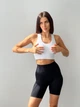 Велосипедки жіночі Wake Up з Push Up та ефектною сіткою під сідницями Фітнес Спорт Йога Однотонні L Чорні (4541L) - зображення 8