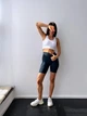 Спортивні жіночі подовжені шорти Wake Up з Push Up Однотонні Щільні XS-S Темно-сині (4542S) - зображення 9