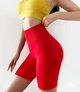Спортивные женские удлиненные шорты Wake Up с Push Up Однотонные Велосипедки XS-S Красные (4543S) - изображение 6