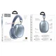 Наушники Bluetooth беспроводные Hoco W35 Max Joy накладные с микрофоном и слотом под карту памяти Sky Blue - изображение 3