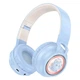 Наушники Bluetooth беспроводные Hoco W50 накладные детские с подсветкой и слотом под карту памяти Blue - изображение 1