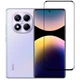 Защитное стекло Fiji Premium для Xiaomi Redmi Note 14 Pro закругленные края и полная проклейка черный - изображение 1