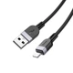 Кабель Hoco Lightning Energy silicone charging data cable X109 |1m, 2.4A| чорний - зображення 3