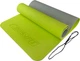 Коврик для йоги и фитнеса EasyFit TPE+TC 183x61x0.6 см ECO-Friendly двухслойный каремат EF-1924-LGGY Лимонный с серым (56003019) - изображение 1