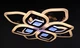Люстра светодиодная потолочная LED светильник для квартиры на потолок лэд с пультом 26064 Черный 10х44х44 см. - изображение 7