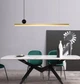 Люстра стельова LED D7056/1180-k Золото, чорний 13х6х118 см. - зображення 1