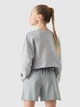 Подростковый свитшот для девочки 4F 4FJWSS25TSWSF1504-25S 140 см Серый (5905700424031) - изображение 2