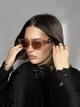 Сонцезахисні окуляри No Brand котяче око Chain бежеві - зображення 2