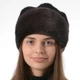 Женская трикотажная шапка с натуральным мехом норки Меховой Стиль Боярка 54-60 Кофейный (134/E) - изображение 2
