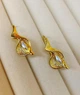 Женские сережки Калла jewelry Золотистый - изображение 3