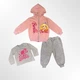 Комплект тройка Barbie No name 1.5 года 86 см Розово-серый (0972-12) - изображение 1