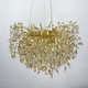 Подвесная золотая люстра Bouquet с хрустальными камешками Ø 60 см | Line F | Арт. MD6003-600 GD - изображение 4