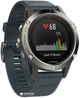 Спортивные часы Garmin Fenix 5 Silver with Granite Blue Band (010-01688-01) - изображение 3