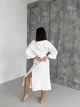 Женский халат кимоно длинный COSY Duna из фактурного муслина L/XL белый M91W - изображение 5