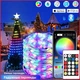 Smart LED гірлянда RGB Роса 10м Bluetooth розумна музична З керуванням телефоном кольорова світлодіодна від USB з мікрофоном UKC SF-38 - зображення 1