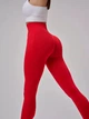 Женские лосины Push Up для тренировок гладкие однотонные пуш ап эффект XL Красный (L7013241) - изображение 8