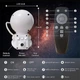 Лазерный ночник-проектор звездного неба Astronaut 3(малый,белая звездочка) Projector Lamp c Пультом высотой 12,5 см White - изображение 6