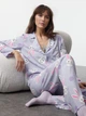 Пижама (рубашка + штаны) женская из вискозы Trendyol THMAW21PT0048 38 Фиолетовая (8682582787900) - изображение 3